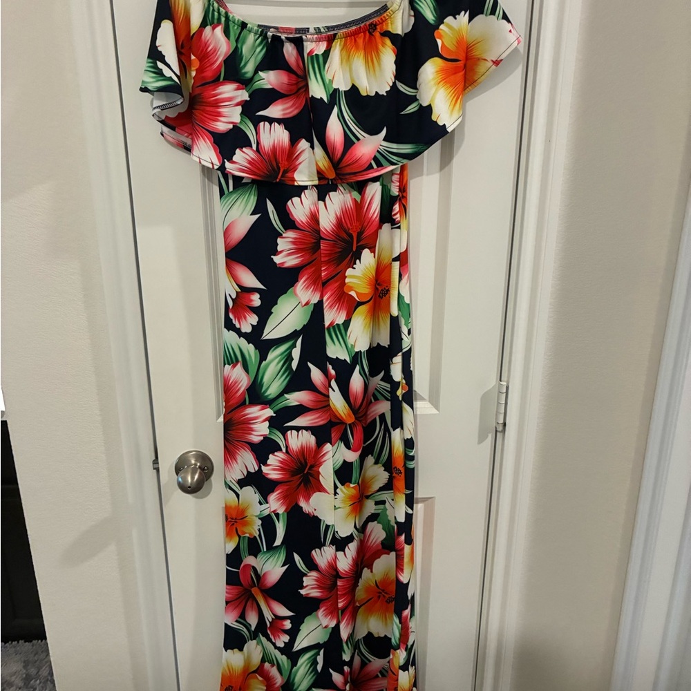 Floral Off-Shoulder Maxi Dress